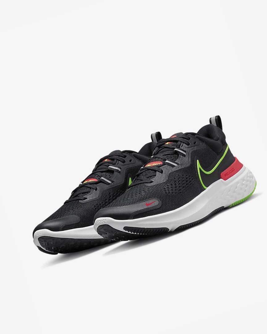 Nike React Miler 2 Løpesko Vei Herre Svarte Rød Hvite Grønn | NO4516