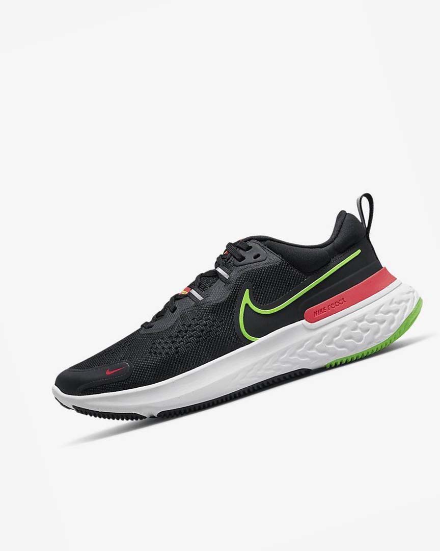 Nike React Miler 2 Løpesko Vei Herre Svarte Rød Hvite Grønn | NO4516