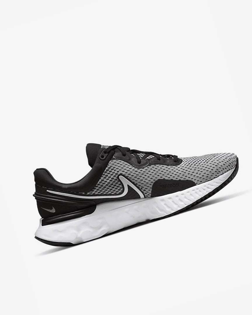 Nike React Miler 3 Løpesko Vei Herre Hvite Svarte Metal Sølv Hvite | NO2994