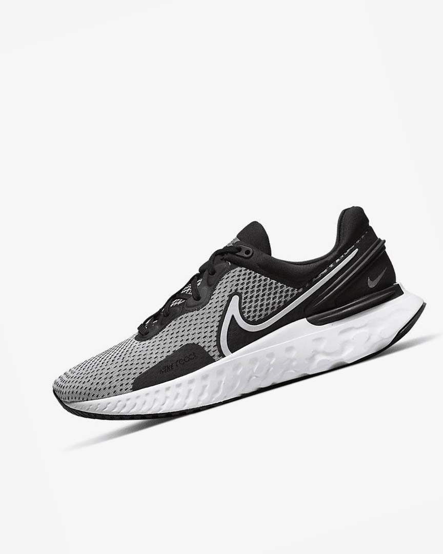 Nike React Miler 3 Løpesko Vei Herre Hvite Svarte Metal Sølv Hvite | NO2994