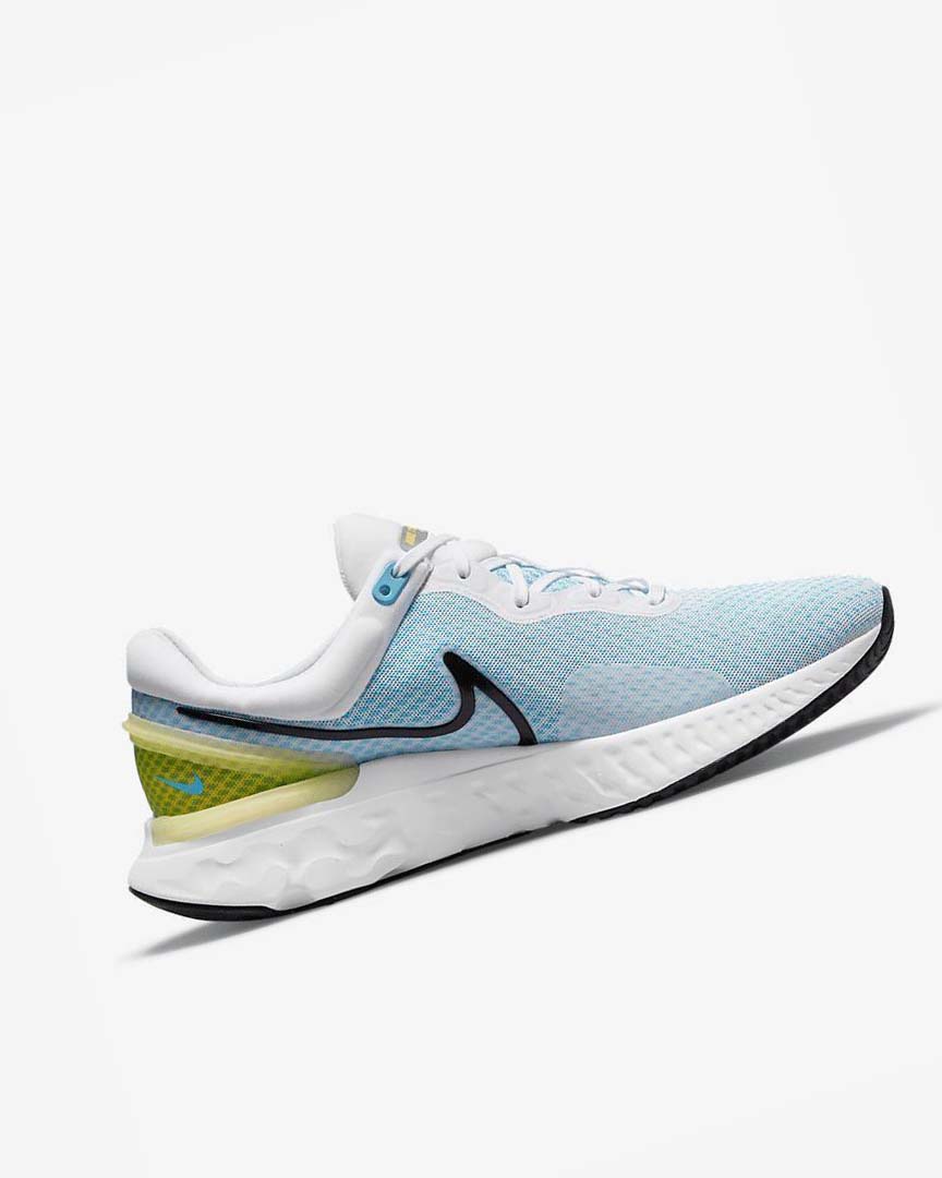 Nike React Miler 3 Løpesko Vei Herre Hvite Blå Svarte | NO3227