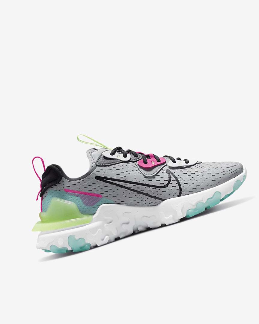 Nike React Vision Løpesko Dame Grå Grå Rosa Svarte | NO2932