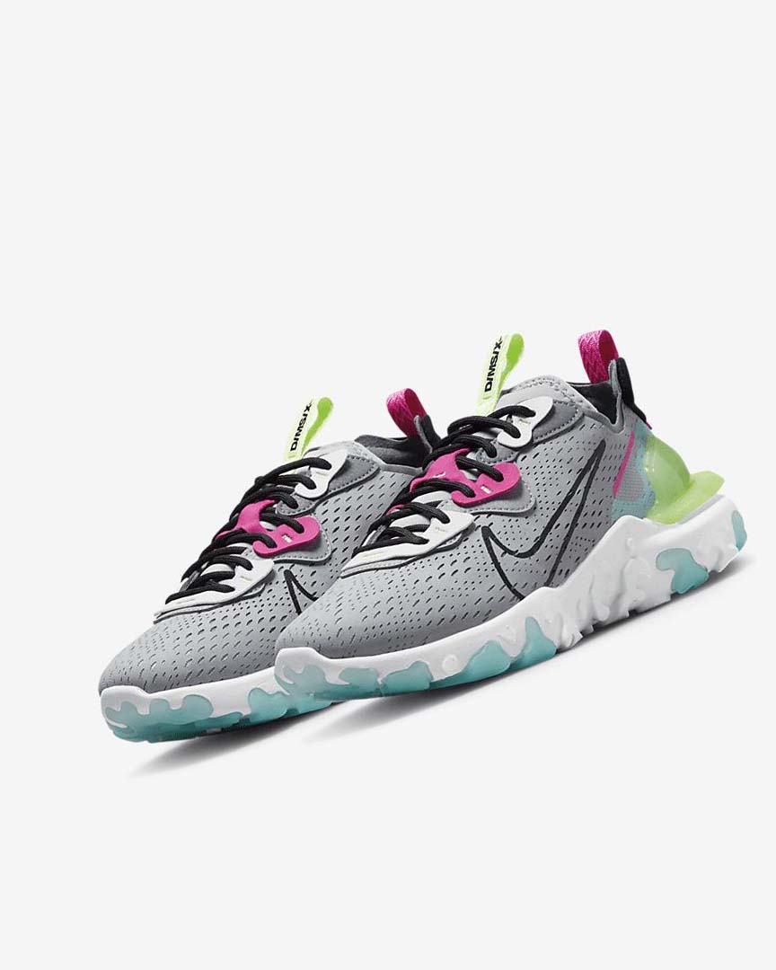 Nike React Vision Løpesko Dame Grå Grå Rosa Svarte | NO2932