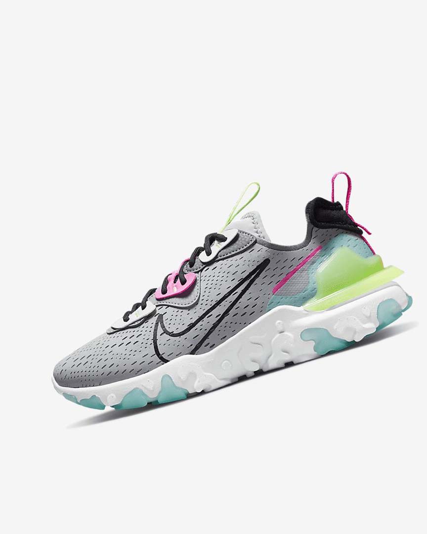 Nike React Vision Løpesko Dame Grå Grå Rosa Svarte | NO2932