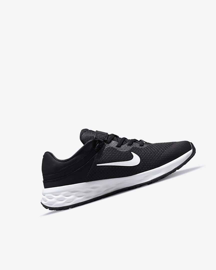 Nike Revolution 6 FlyEase Løpesko Vei Jente Svarte Mørke Grå Hvite | NO2514