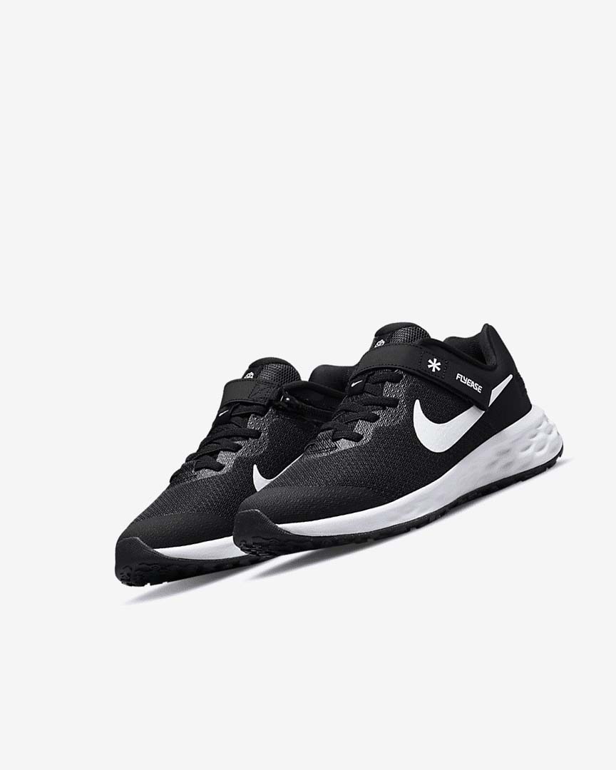 Nike Revolution 6 FlyEase Løpesko Vei Jente Svarte Mørke Grå Hvite | NO2514