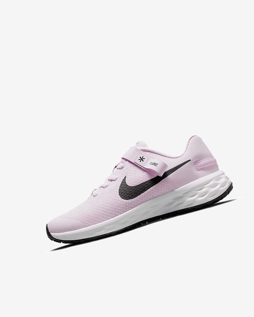 Nike Revolution 6 FlyEase Løpesko Vei Jente Rosa Svarte | NO5218