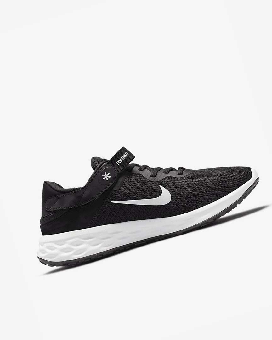 Nike Revolution 6 FlyEase Next Nature Løpesko Vei Herre Svarte Grå Hvite | NO5440