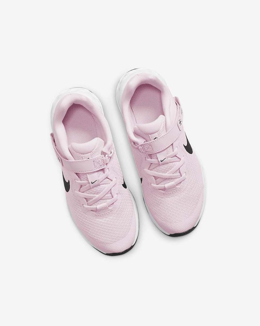 Nike Revolution 6 FlyEase Sko Gutt Rosa Svarte | NO2355