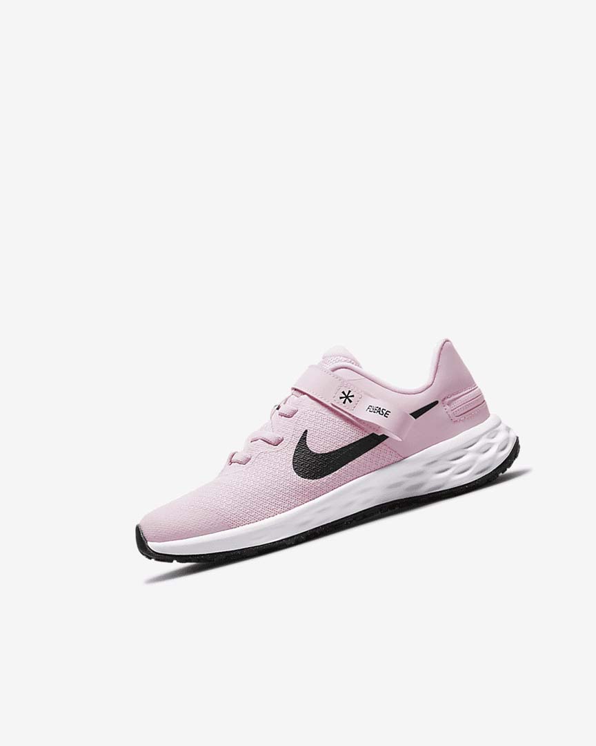 Nike Revolution 6 FlyEase Sko Jente Rosa Svarte | NO5580