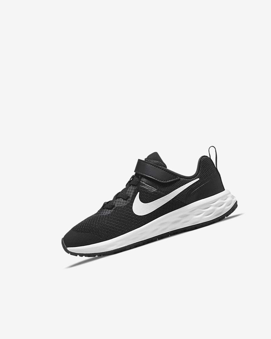 Nike Revolution 6 Løpesko Gutt Svarte Mørke Grå Hvite | NO1159