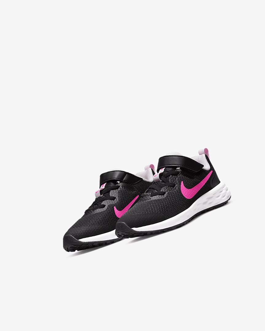 Nike Revolution 6 Løpesko Gutt Svarte Rosa Rosa | NO5477