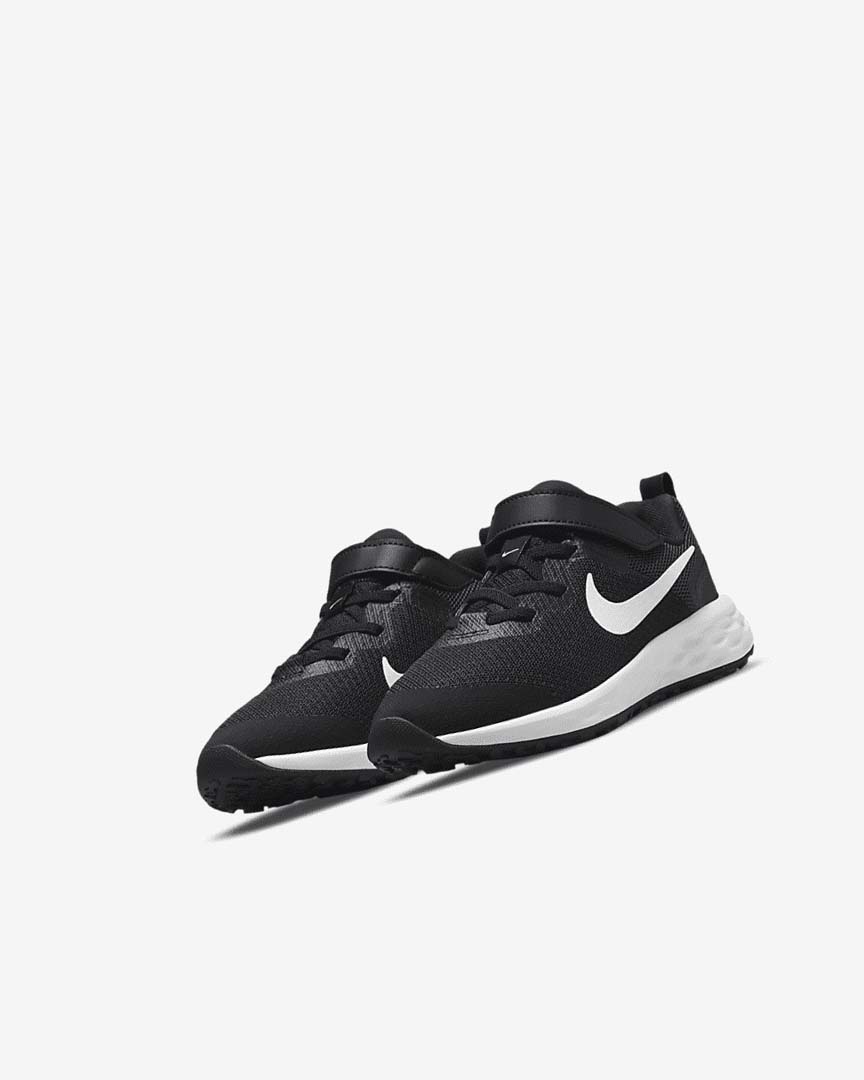 Nike Revolution 6 Løpesko Jente Svarte Mørke Grå Hvite | NO3280