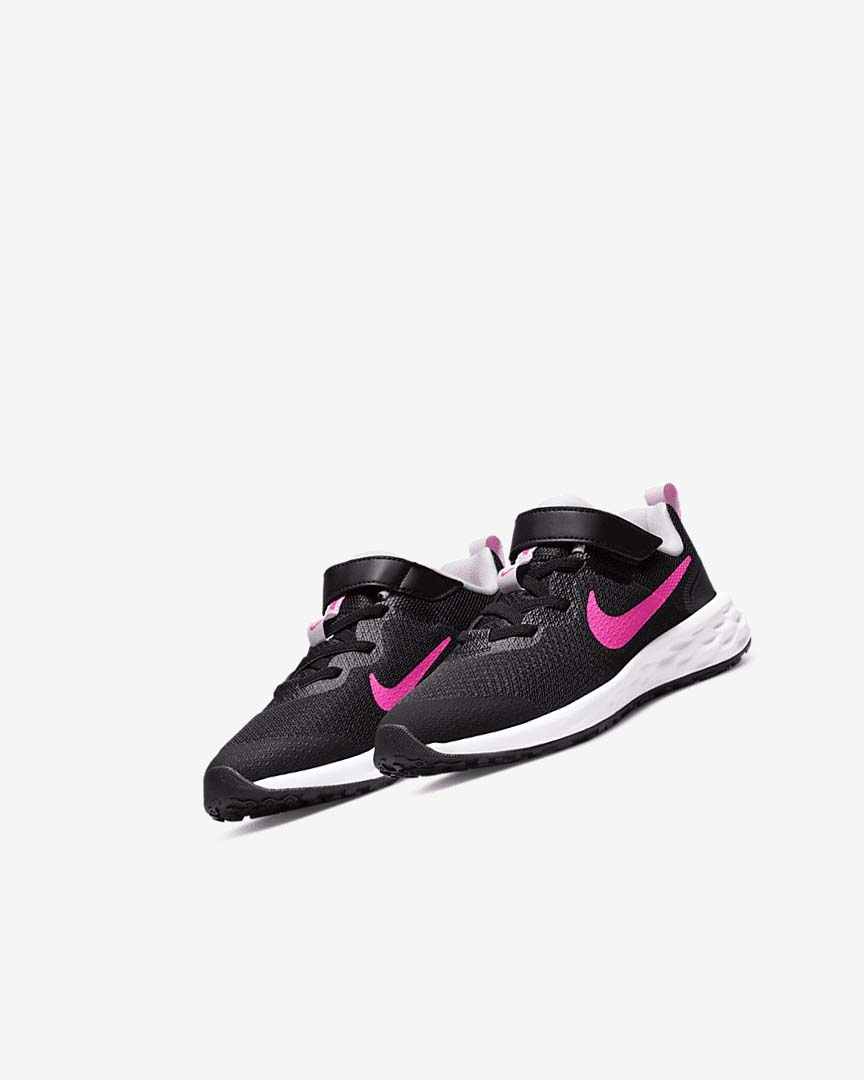 Nike Revolution 6 Løpesko Jente Svarte Rosa Rosa | NO4886