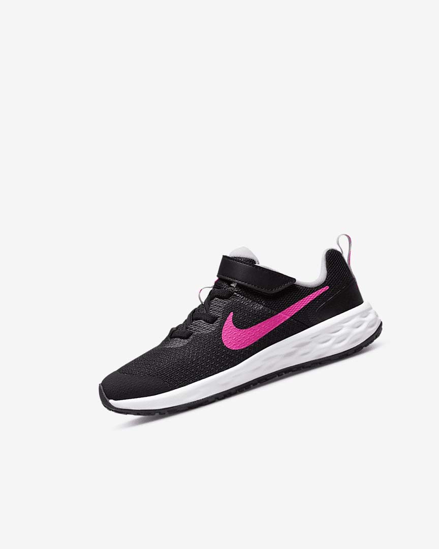 Nike Revolution 6 Løpesko Jente Svarte Rosa Rosa | NO4886