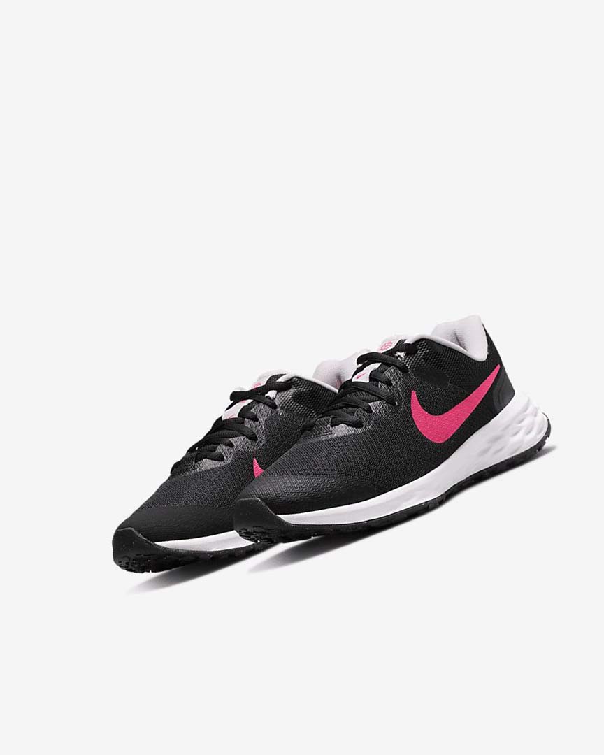 Nike Revolution 6 Løpesko Vei Gutt Svarte Rosa Rosa | NO2604