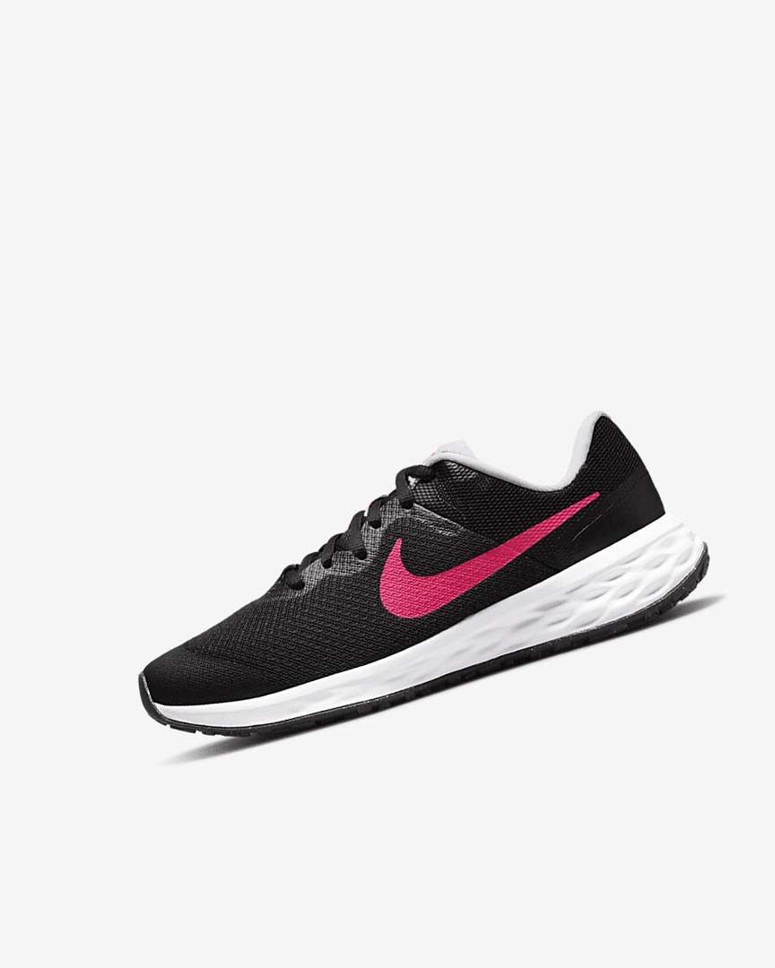 Nike Revolution 6 Løpesko Vei Gutt Svarte Rosa Rosa | NO2604