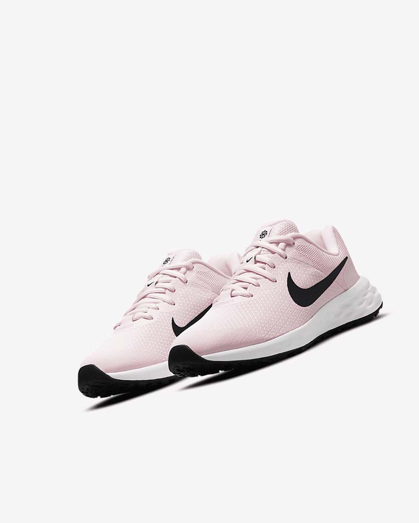 Nike Revolution 6 Løpesko Vei Jente Rosa Svarte | NO2672