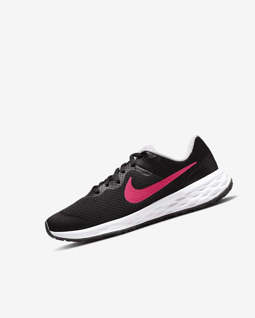 Nike Revolution 6 Løpesko Vei Jente Svarte Rosa Rosa | NO5052