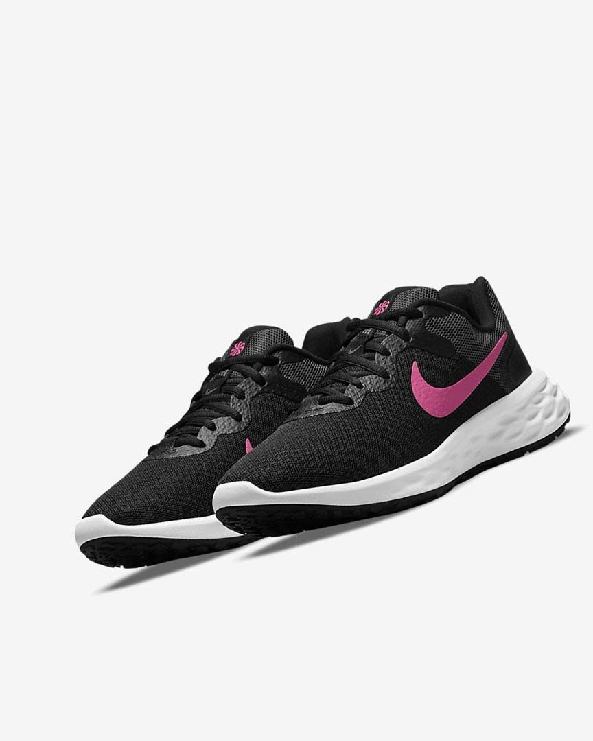 Nike Revolution 6 Next Nature Løpesko Vei Dame Svarte Grå Rosa | NO4702