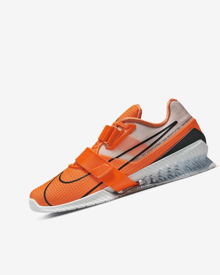 Nike Romaleos 4 Treningssko Dame Oransje Hvite Svarte | NO2526