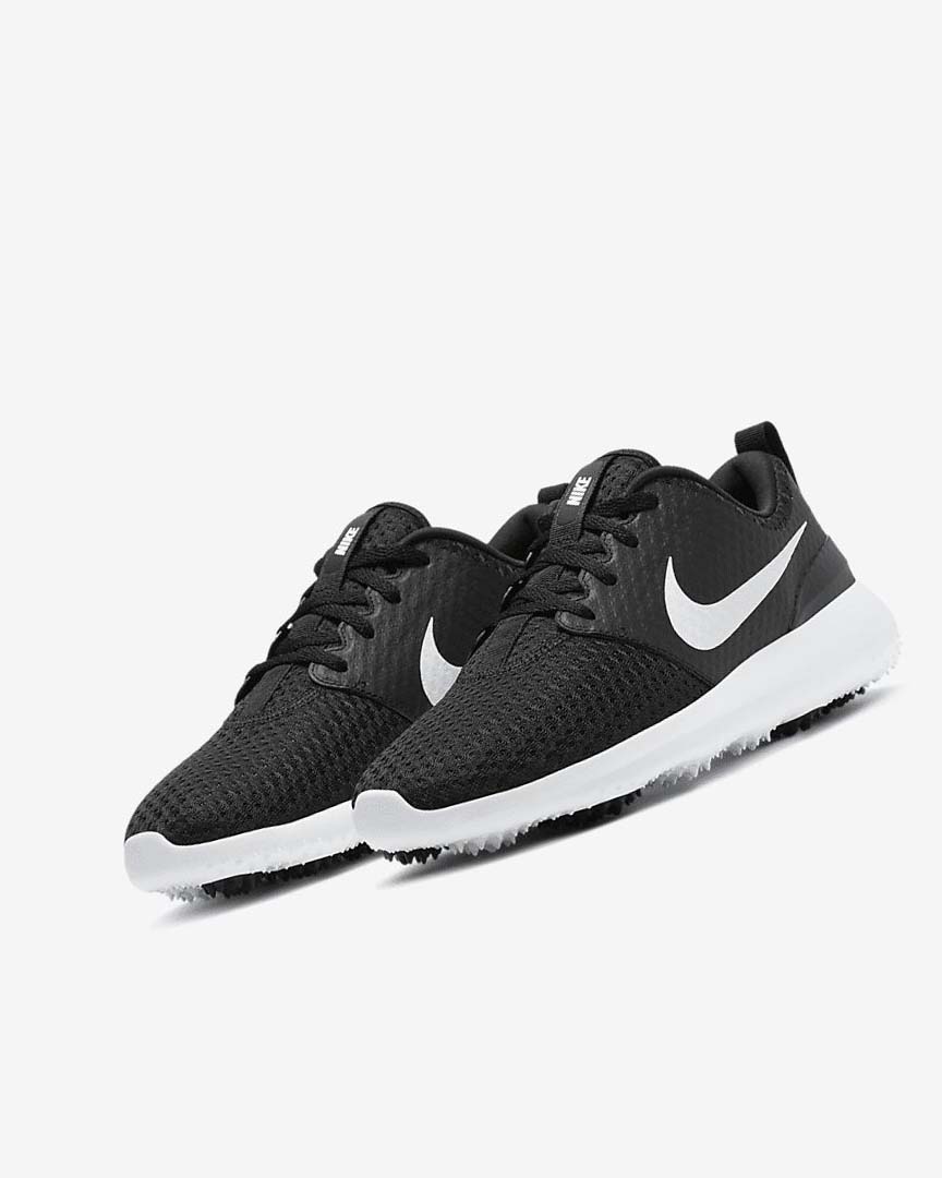 Nike Roshe G Golfsko Dame Svarte Hvite Metal Hvite | NO1140