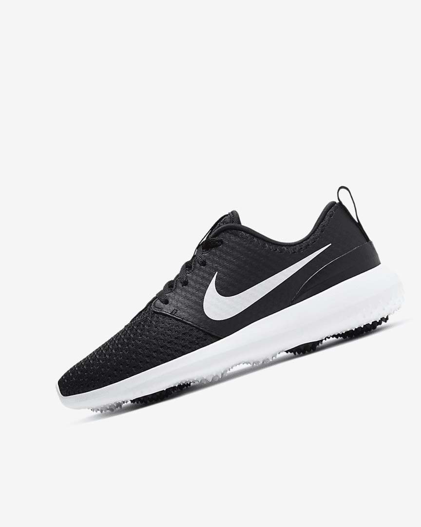 Nike Roshe G Golfsko Dame Svarte Hvite Metal Hvite | NO1140