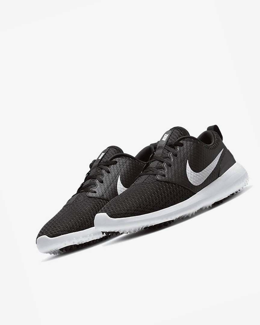 Nike Roshe G Golfsko Herre Svarte Hvite Metal Hvite | NO2956