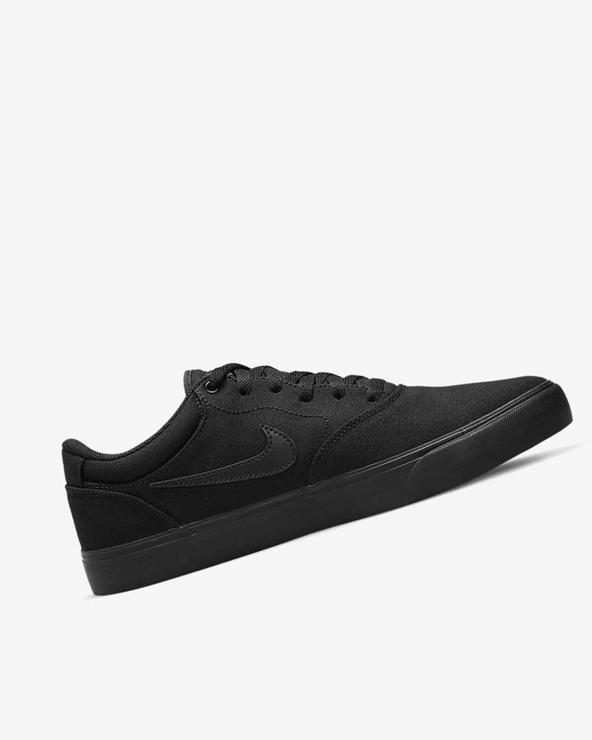 Nike SB Chron 2 Canvas Skatesko Dame Svarte Svarte Svarte | NO2791