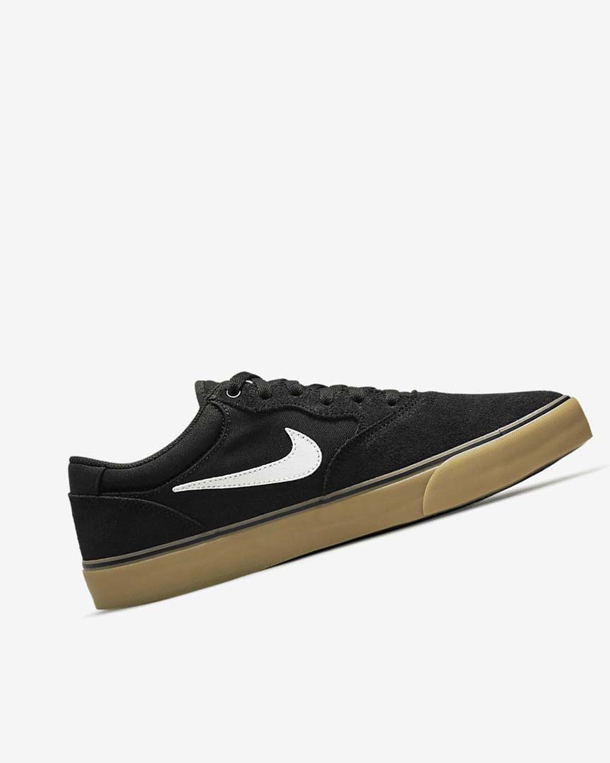 Nike SB Chron 2 Skatesko Dame Svarte Svarte Lyse Brune Hvite | NO5028