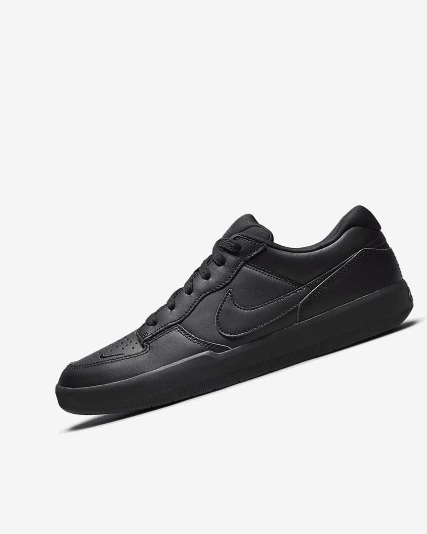 Nike SB Force 58 Premium Skatesko Dame Svarte Svarte Svarte Svarte | NO1171