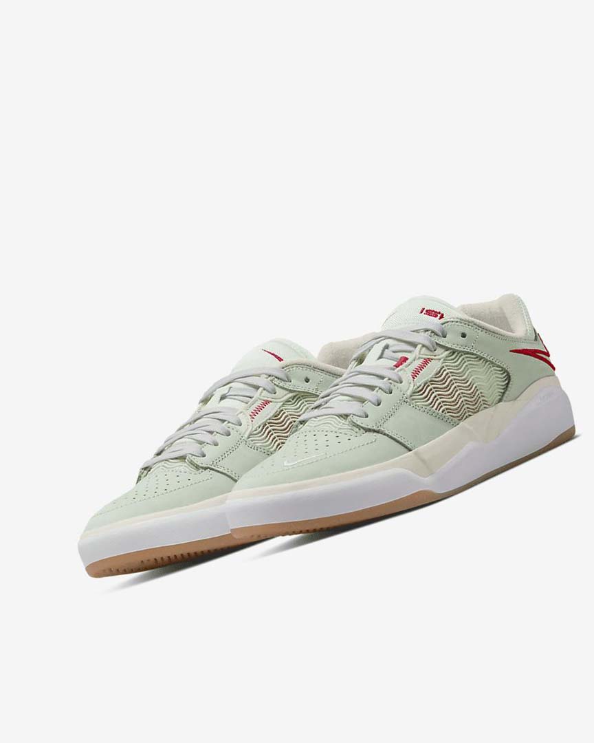 Nike SB Ishod Wair Premium Skatesko Dame Grønn Lyse Beige Rød | NO5598