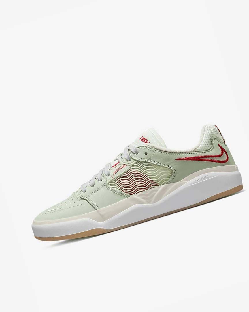 Nike SB Ishod Wair Premium Skatesko Herre Grønn Lyse Beige Rød | NO3254