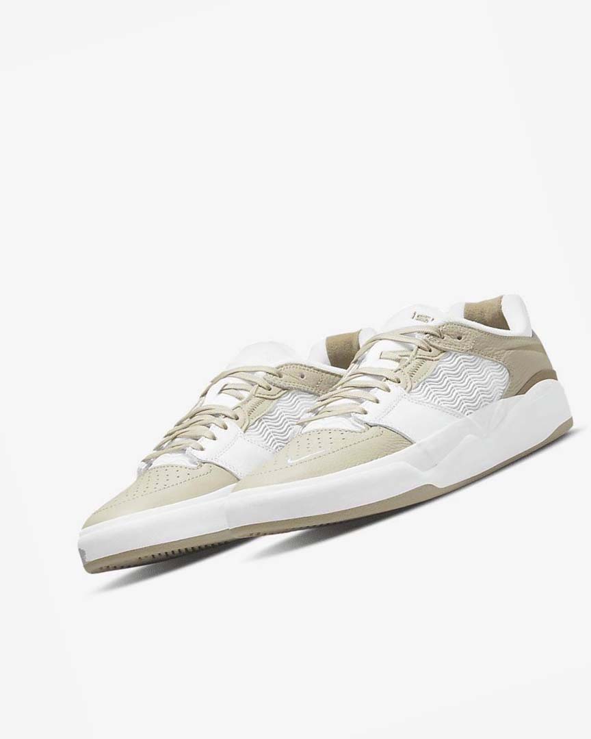 Nike SB Ishod Wair Premium Skatesko Herre Lyse Grå Hvite Hvite Khaki | NO5398