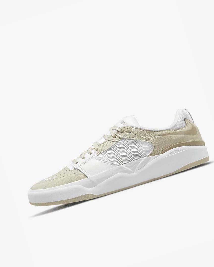 Nike SB Ishod Wair Premium Skatesko Herre Lyse Grå Hvite Hvite Khaki | NO5398