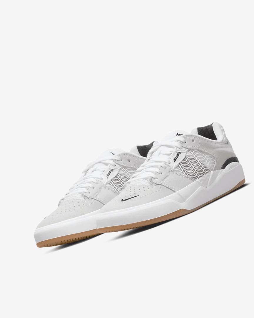 Nike SB Ishod Wair Skatesko Dame Hvite Hvite Svarte Hvite | NO4923