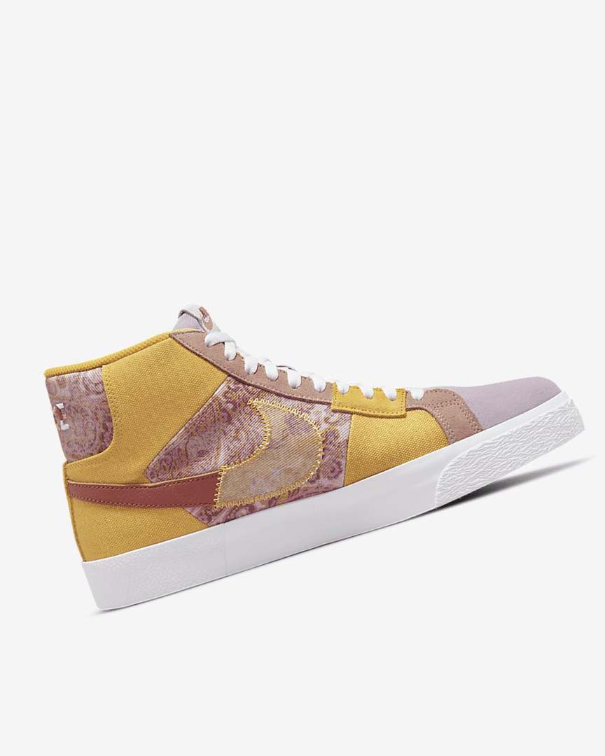 Nike SB Zoom Blazer Mid PRM Skatesko Dame Gull Hvite | NO2399