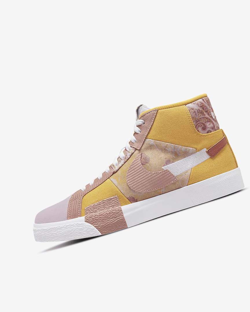 Nike SB Zoom Blazer Mid PRM Skatesko Dame Gull Hvite | NO2399