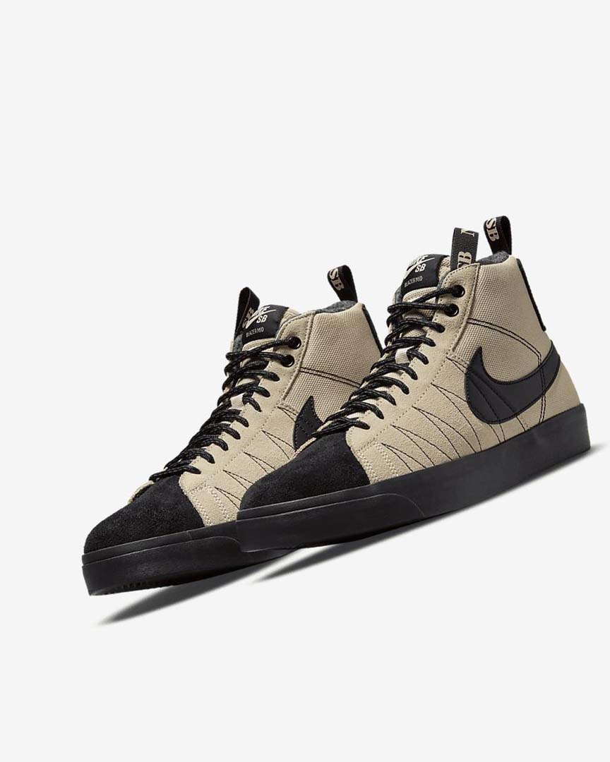 Nike SB Zoom Blazer Mid PRM Skatesko Dame Oransje Svarte | NO2879