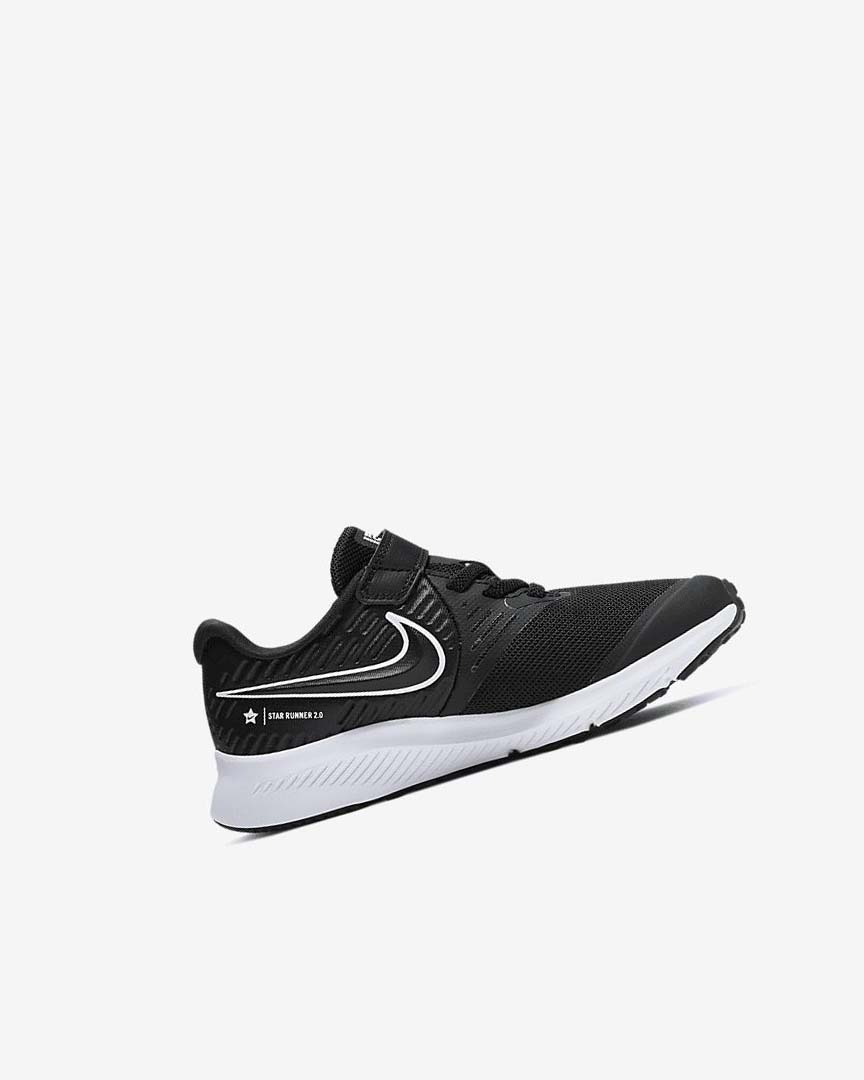 Nike Star Runner 2 Løpesko Gutt Svarte Svarte Hvite | NO4880