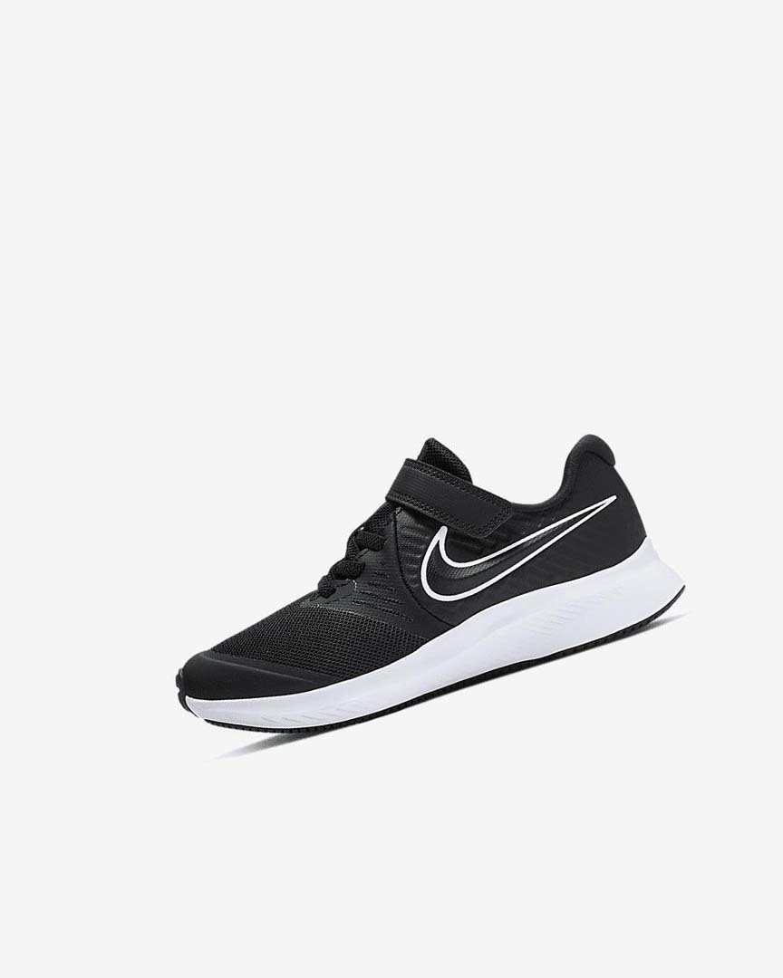 Nike Star Runner 2 Løpesko Gutt Svarte Svarte Hvite | NO4880