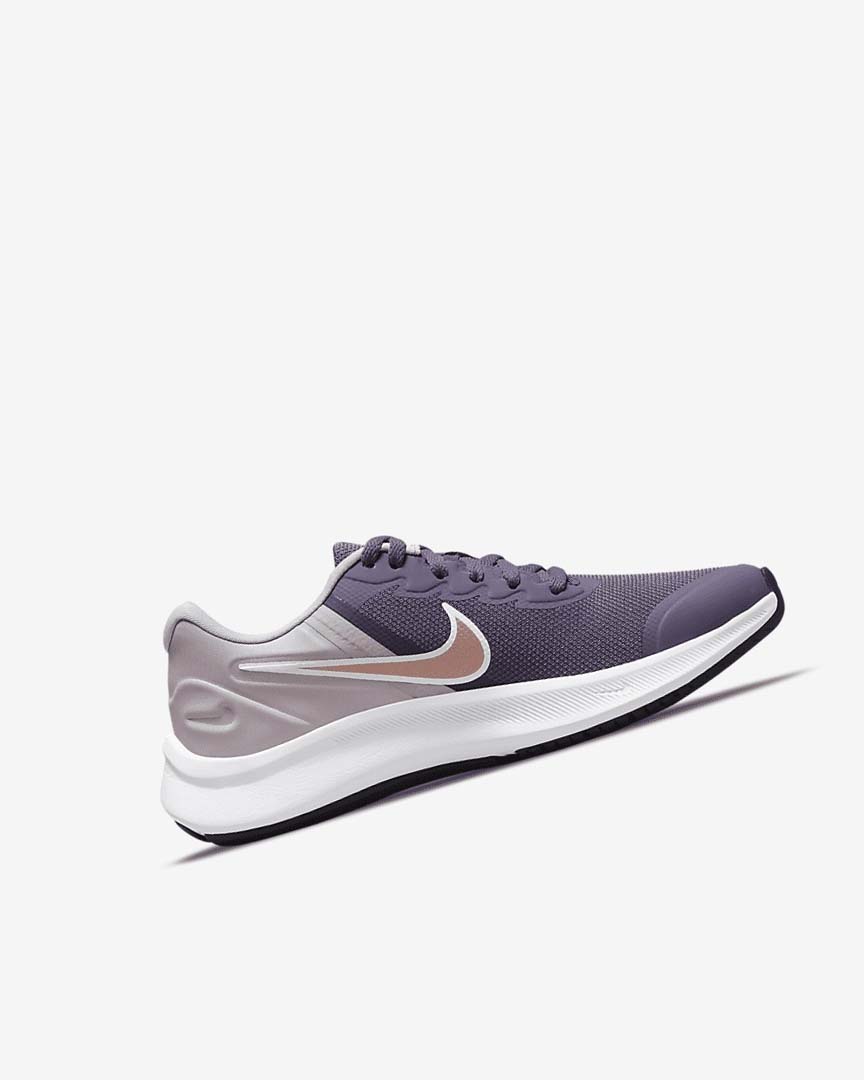 Nike Star Runner 3 Løpesko Vei Jente Lilla Grå Metal Rød Brune | NO4493