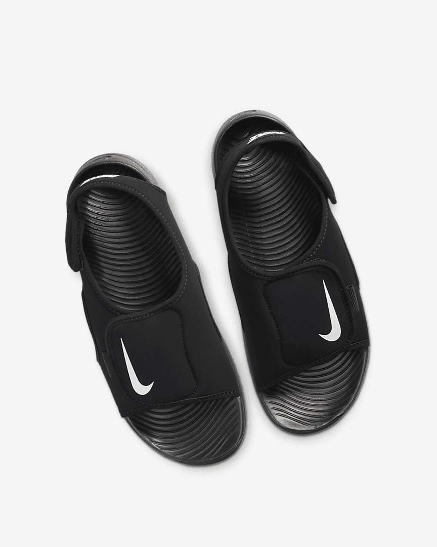 Nike Sunray Adjust 5 V2 Sandaler Gutt Svarte Hvite | NO2343