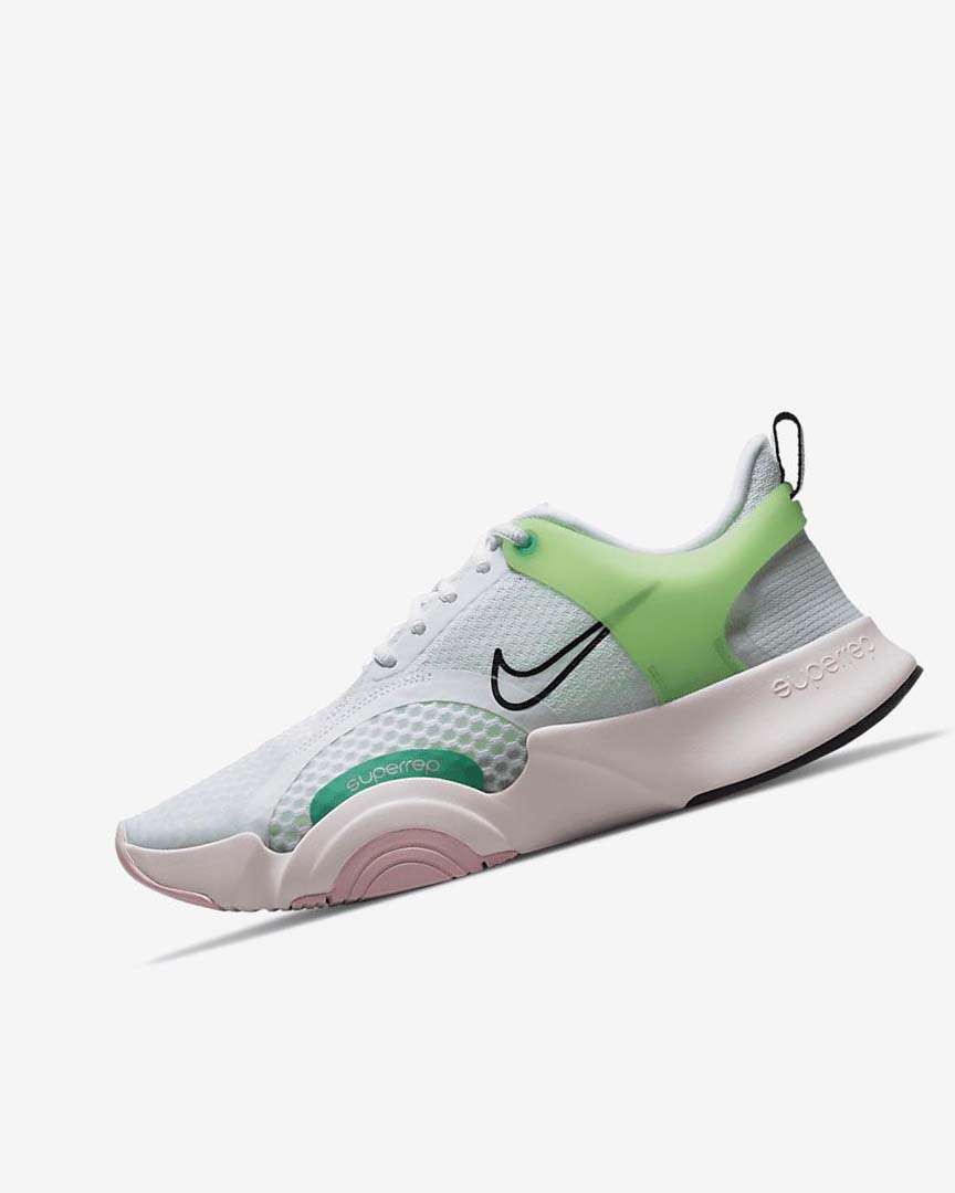 Nike SuperRep Go 2 Treningssko Dame Hvite Grønn Lyse Rosa Svarte | NO5433