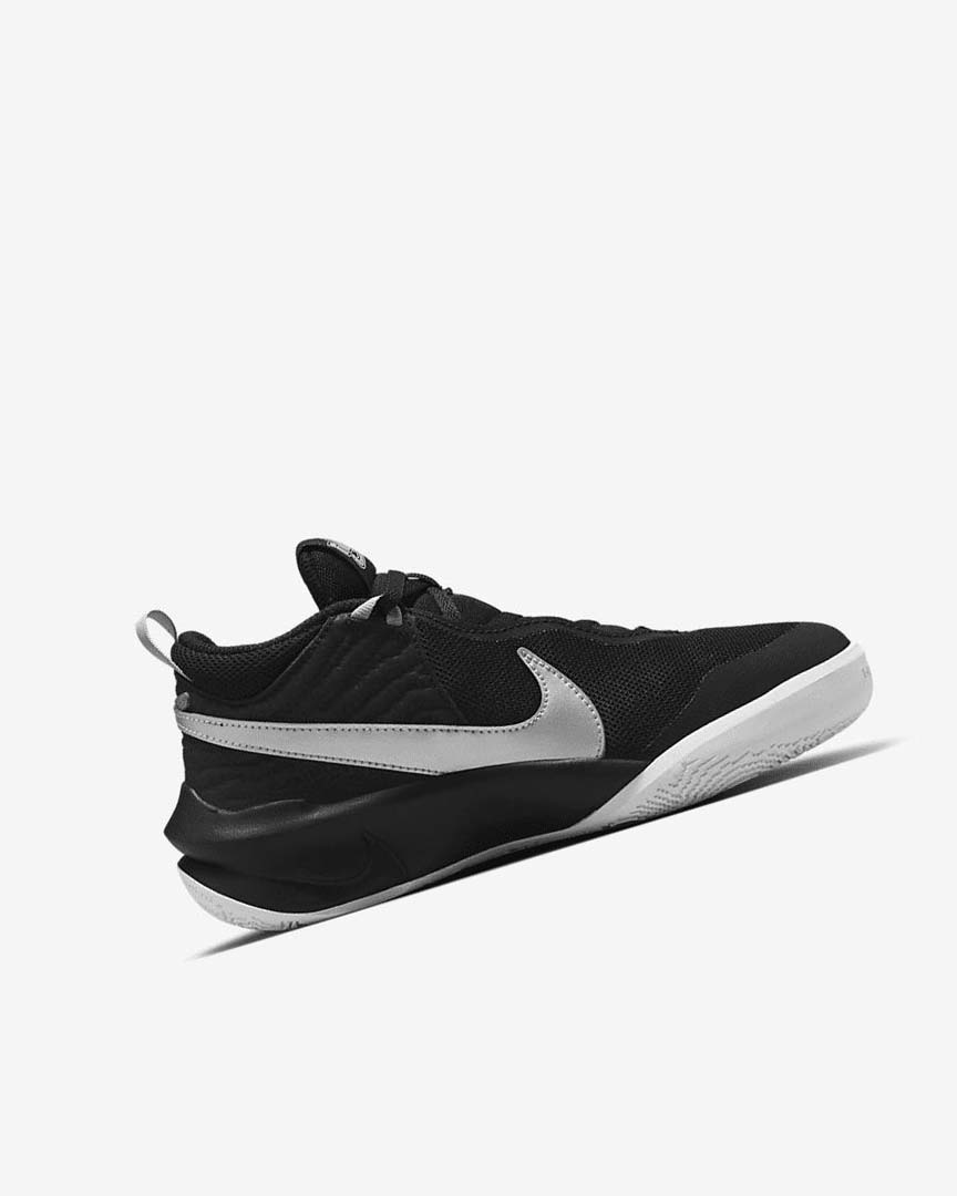 Nike Team Hustle D 10 Basketsko Gutt Svarte Hvite Metal Sølv | NO5130