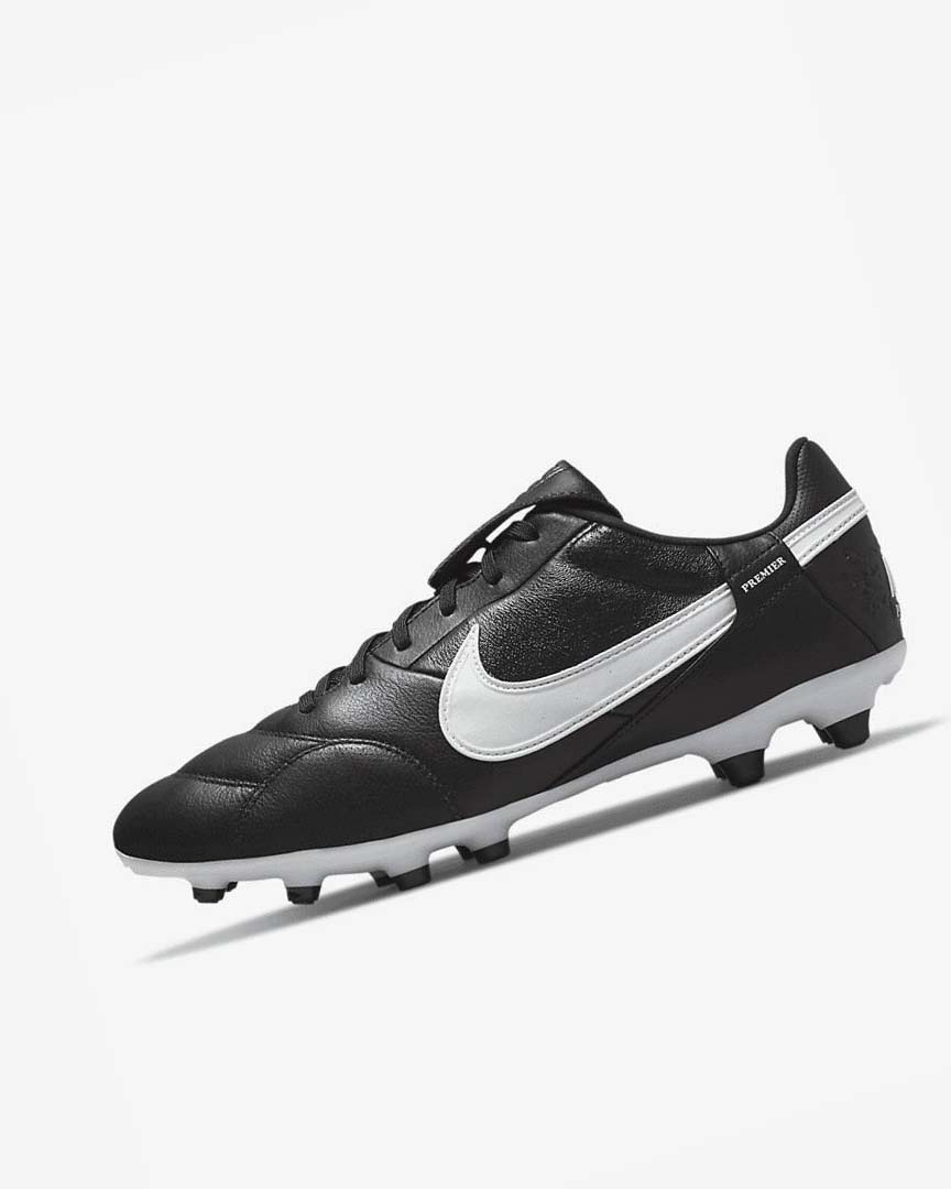 Nike The Premier 3 FG Fotballsko Herre Svarte Hvite | NO4546