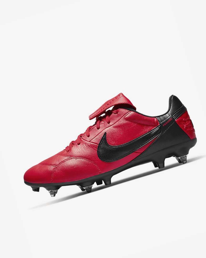 Nike The Premier 3 SG-PRO Anti-Clog Traction Fotballsko Herre Rød Rød Svarte | NO2809