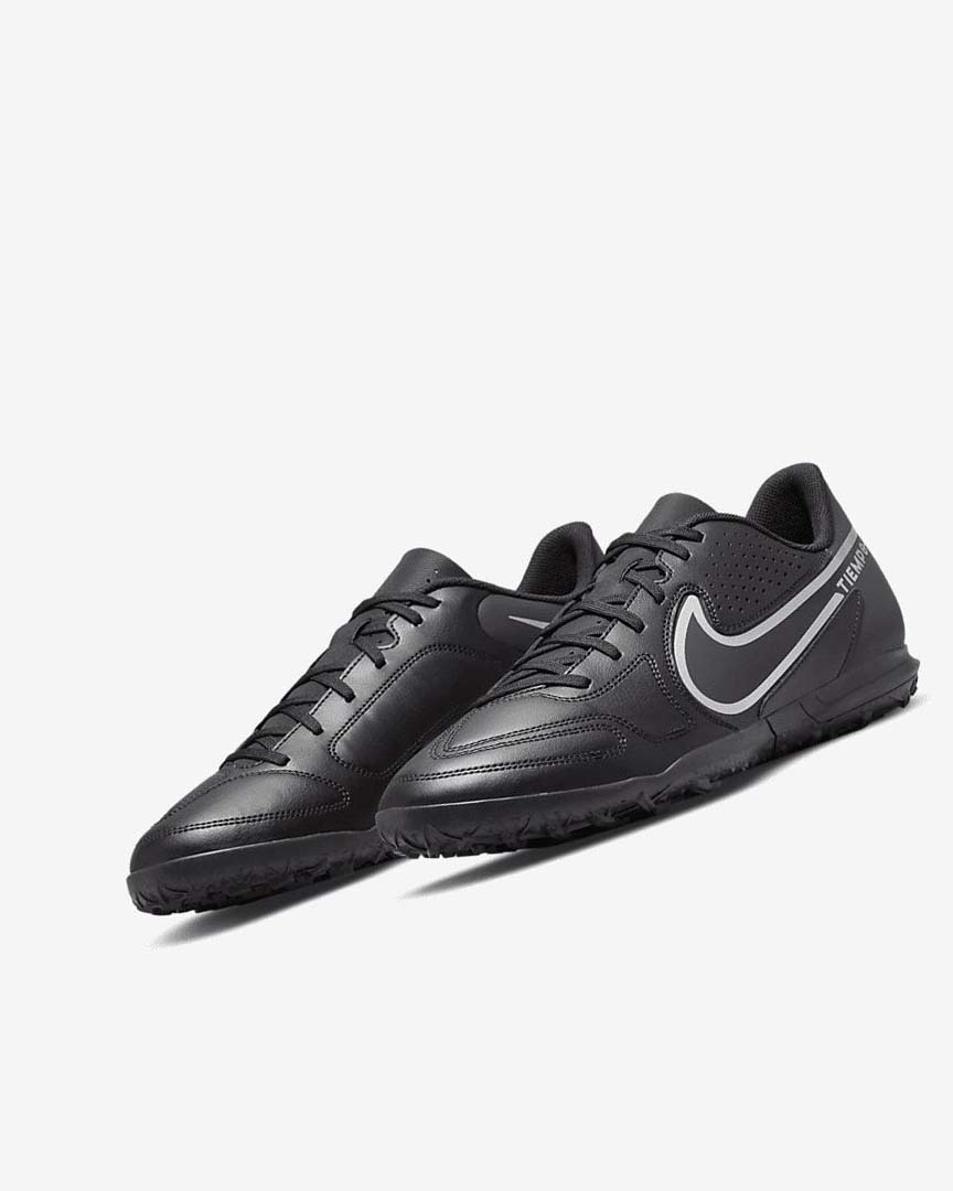 Nike Tiempo Legend 9 Club TF Fotballsko Dame Svarte Mørke Grå Svarte | NO2888