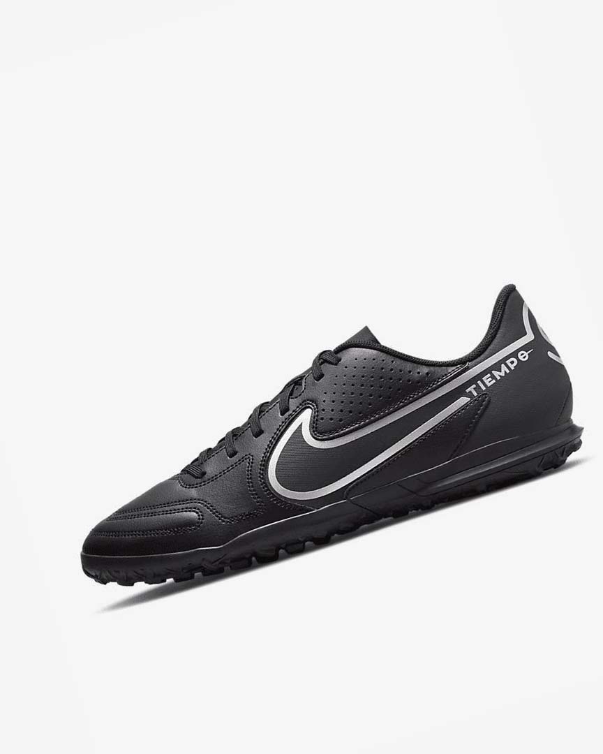 Nike Tiempo Legend 9 Club TF Fotballsko Herre Svarte Mørke Grå | NO5298