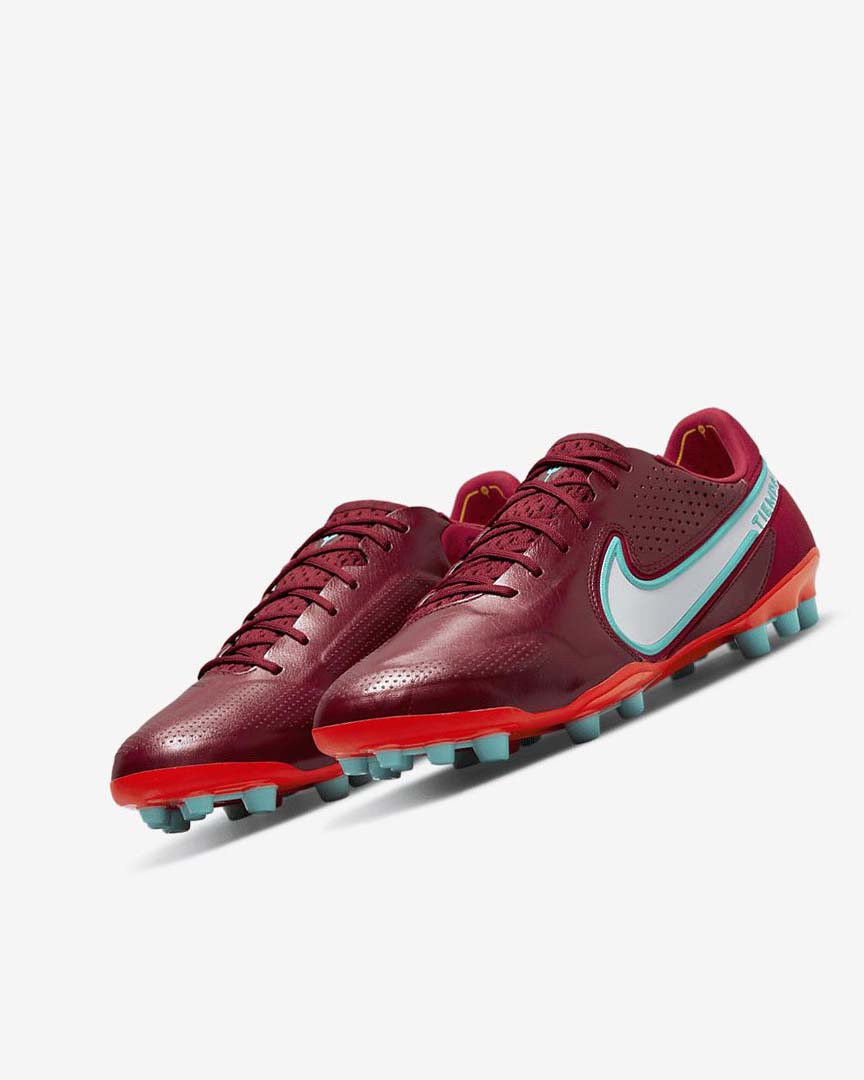 Nike Tiempo Legend 9 Elite AG-Pro Fotballsko Dame Rød Lyse Rød Hvite | NO1205